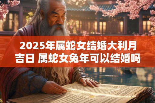 2025年属蛇女结婚大利月吉日 属蛇女兔年可以结婚吗