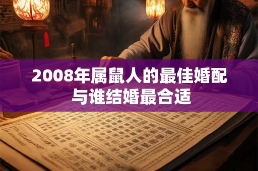 2008年属鼠人的最佳婚配 与谁结婚最合适