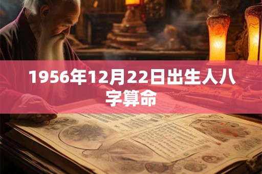 1956年12月22日出生人八字算命