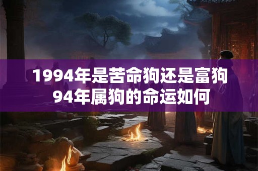 1994年是苦命狗还是富狗 94年属狗的命运如何