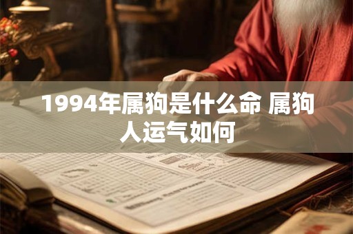 1994年属狗是什么命 属狗人运气如何