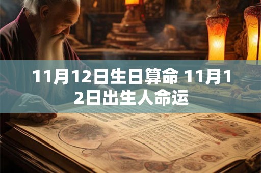 详细阅读:11月12日生日算命 11月12日出生人命运 11月12日生日算命 11月12日出生人命运