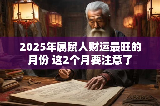 2025年属鼠人财运最旺的月份 这2个月要注意了