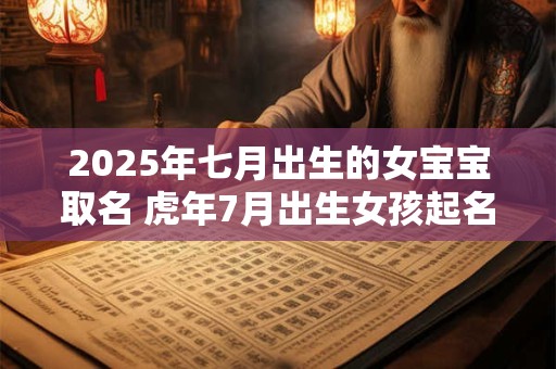 2025年七月出生的女宝宝取名 虎年7月出生女孩起名大全