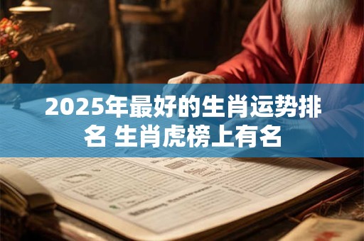 2025年最好的生肖运势排名 生肖虎榜上有名