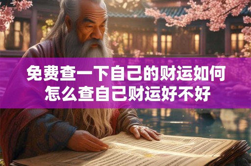 免费查一下自己的财运如何 怎么查自己财运好不好