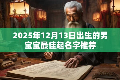 2025年12月13日出生的男宝宝最佳起名字推荐