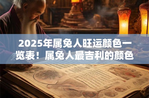 2025年属兔人旺运颜色一览表！属兔人最吉利的颜色是什么