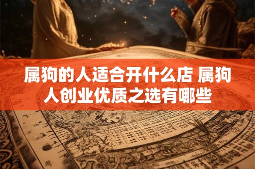属狗的人适合开什么店 属狗人创业优质之选有哪些