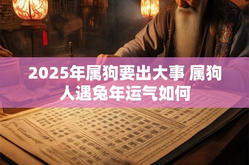 2025年属狗要出大事 属狗人遇兔年运气如何