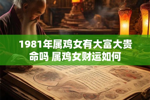 1981年属鸡女有大富大贵命吗 属鸡女财运如何