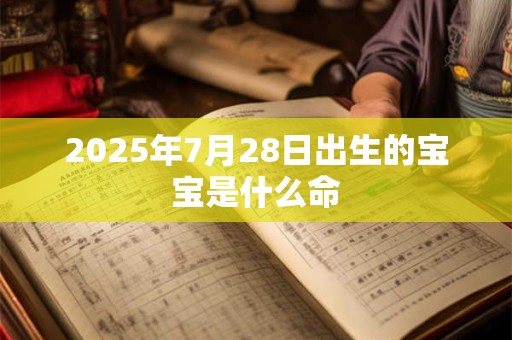 2025年7月28日出生的宝宝是什么命