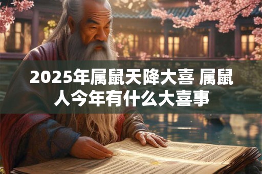2025年属鼠天降大喜 属鼠人今年有什么大喜事