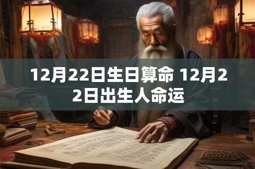 12月22日生日算命 12月22日出生人命运