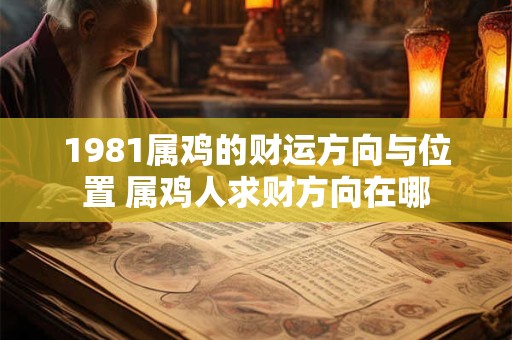 1981属鸡的财运方向与位置 属鸡人求财方向在哪