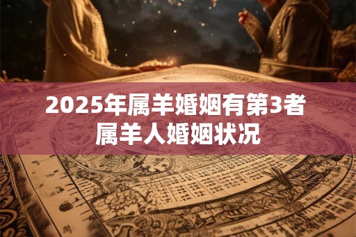 2025年属羊婚姻有第3者 属羊人婚姻状况