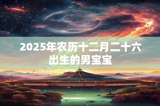 2025年农历十二月二十六出生的男宝宝