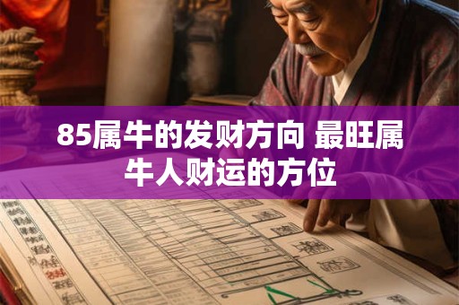 85属牛的发财方向 最旺属牛人财运的方位