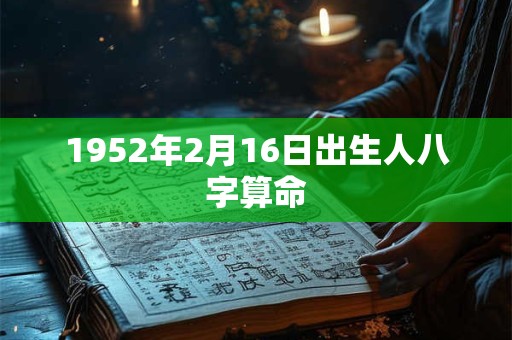 1952年2月16日出生人八字算命