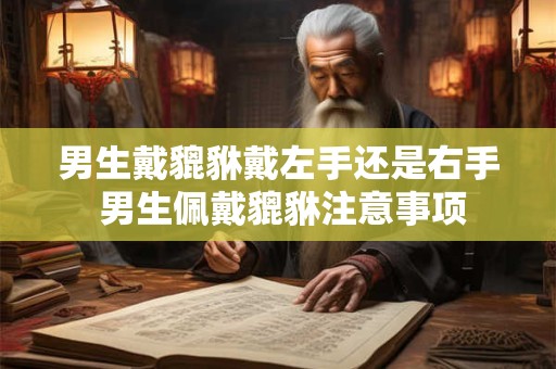 男生戴貔貅戴左手还是右手 男生佩戴貔貅注意事项