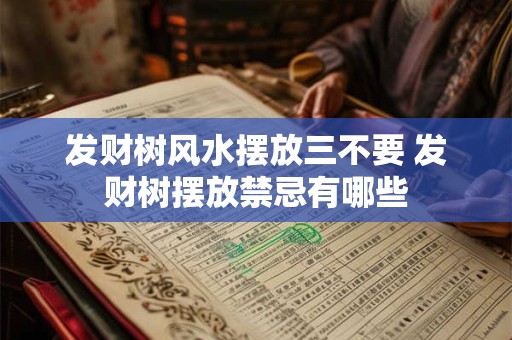 发财树风水摆放三不要 发财树摆放禁忌有哪些