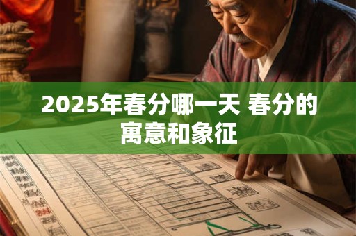 2025年春分哪一天 春分的寓意和象征