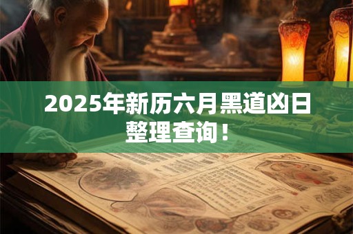 2025年新历六月黑道凶日整理查询！