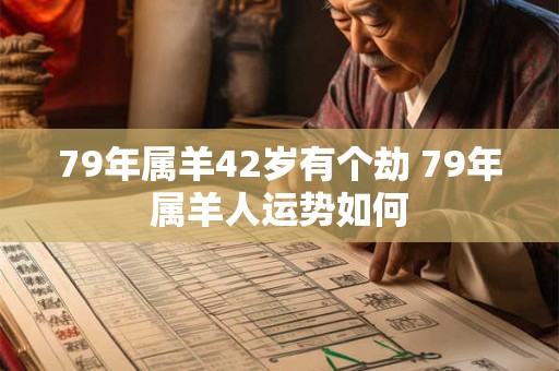 79年属羊42岁有个劫 79年属羊人运势如何