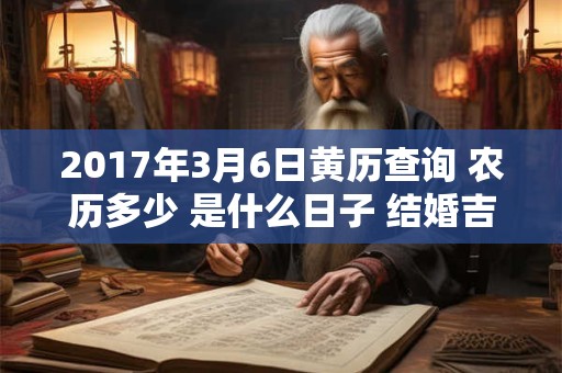 2017年3月6日黄历查询 农历多少 是什么日子 结婚吉时