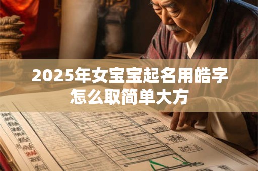 2025年女宝宝起名用皓字怎么取简单大方