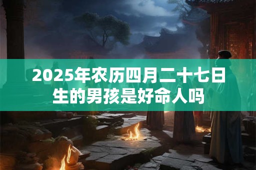 2025年农历四月二十七日生的男孩是好命人吗