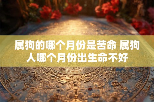 属狗的哪个月份是苦命 属狗人哪个月份出生命不好