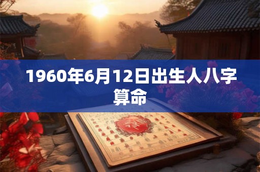 1960年6月12日出生人八字算命