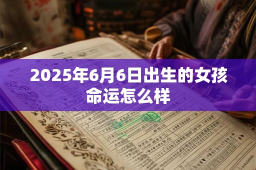 2026年6月6日出生的女孩命运怎么样
