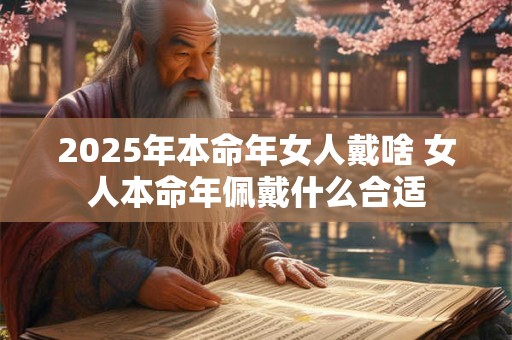 2025年本命年女人戴啥 女人本命年佩戴什么合适