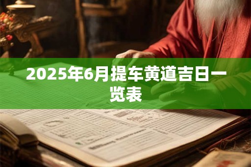 2025年6月提车黄道吉日一览表