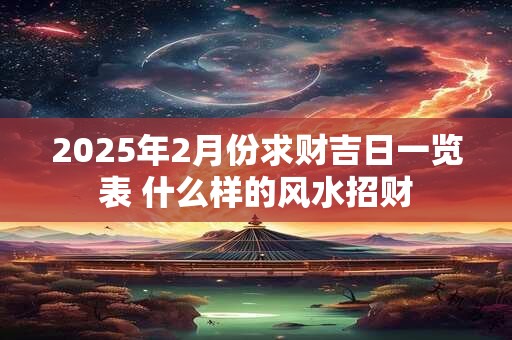 2025年2月份求财吉日一览表 什么样的风水招财