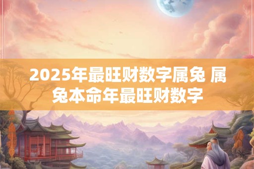 2025年最旺财数字属兔 属兔本命年最旺财数字