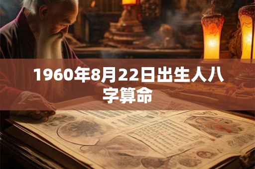 1960年8月22日出生人八字算命