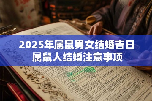 2025年属鼠男女结婚吉日 属鼠人结婚注意事项