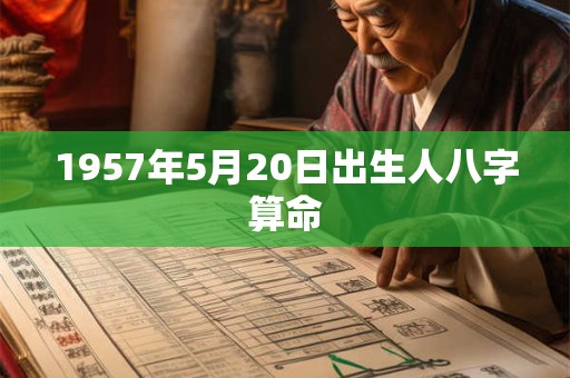 1957年5月20日出生人八字算命