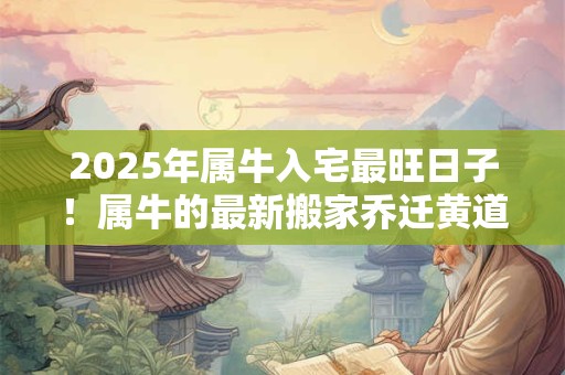 2025年属牛入宅最旺日子!属牛的最新搬家乔迁黄道吉日查询 2025年属牛入宅最旺日子!属牛的最新搬家乔迁黄道吉日查询