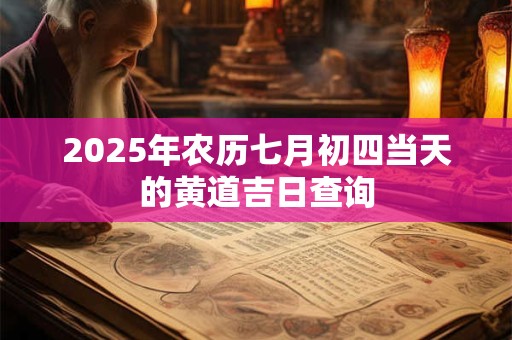 2025年农历七月初四当天的黄道吉日查询