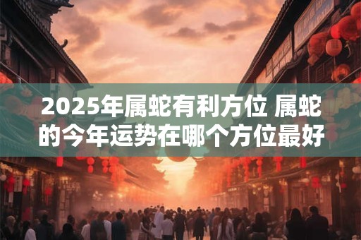 2025年属蛇有利方位 属蛇的今年运势在哪个方位最好