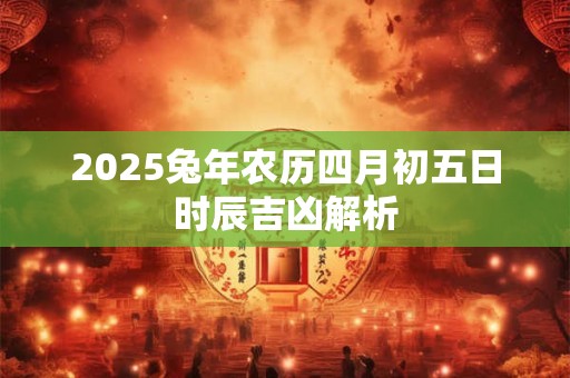 2025兔年农历四月初五日时辰吉凶解析