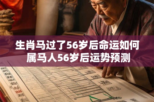 生肖马过了56岁后命运如何 属马人56岁后运势预测