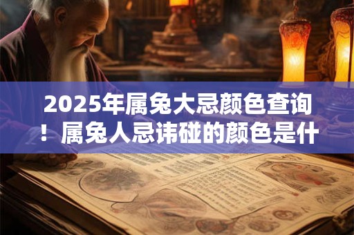 2025年属兔大忌颜色查询！属兔人忌讳碰的颜色是什么