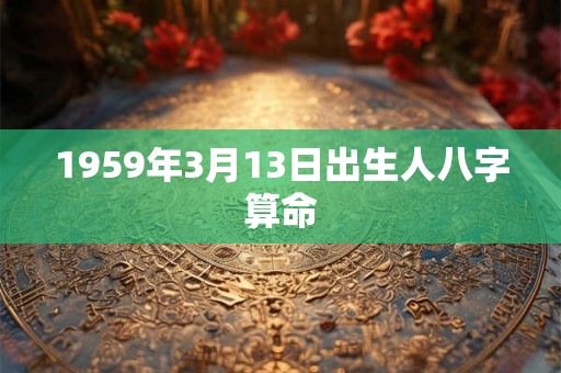 1959年3月13日出生人八字算命