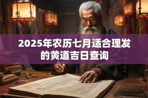 2025年农历七月适合理发的黄道吉日查询