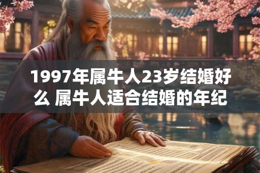 1997年属牛人23岁结婚好么 属牛人适合结婚的年纪